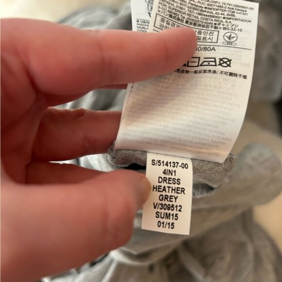 GAP Convertible Maxi Dress 4 in 1 Dress Skirt heather grey Fold over size XS - Picture 7 of 12